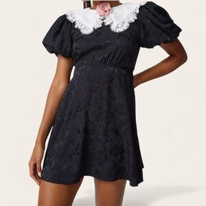 For Love & Lemons Yasmin Collared Floral Mini Dress